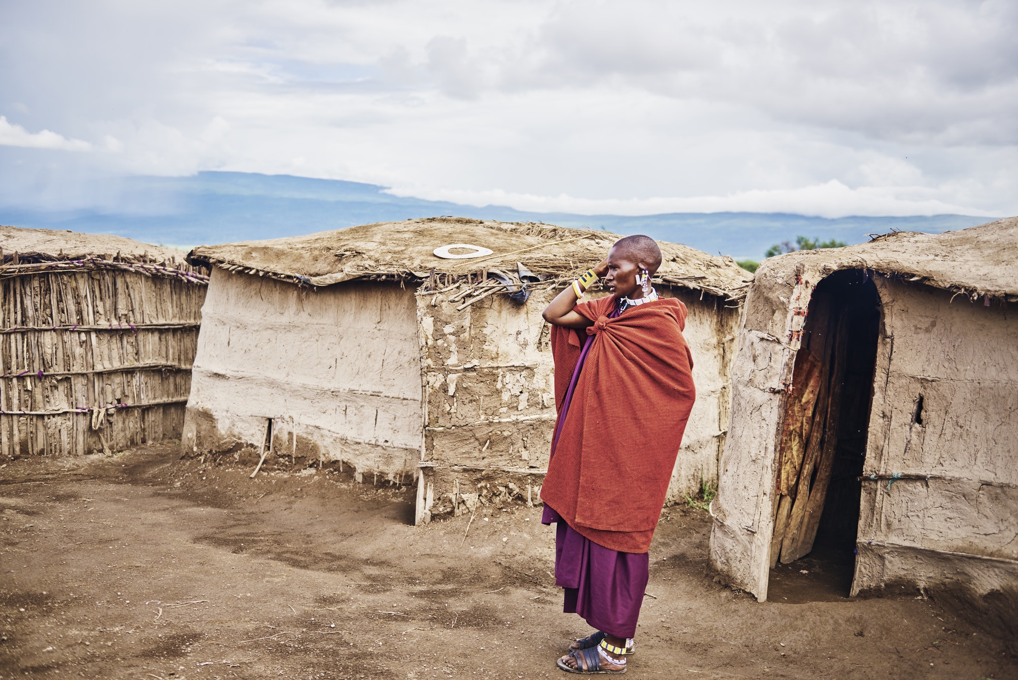 Masai Man In The Village In Africa Tanzania Africa 01 February 2020